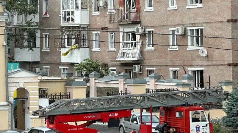 Поврежденный дом на Лермонтовской в Таганроге. Фото: пресс-служба губернатора Ростовской области t.me/golubev_vu/743