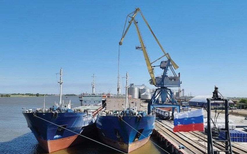 Морской порт Оля в Астраханской области. Фото: Report https://report.az/