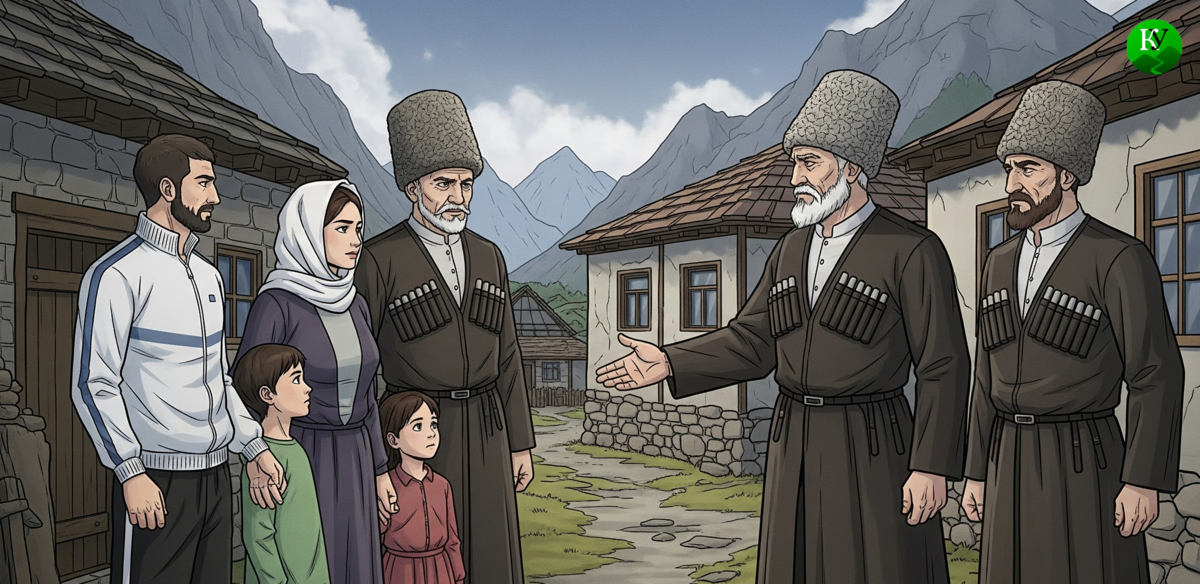 Примирение родов. Иллюстрация создана "Кавказским узлом" с помощью ИИ.