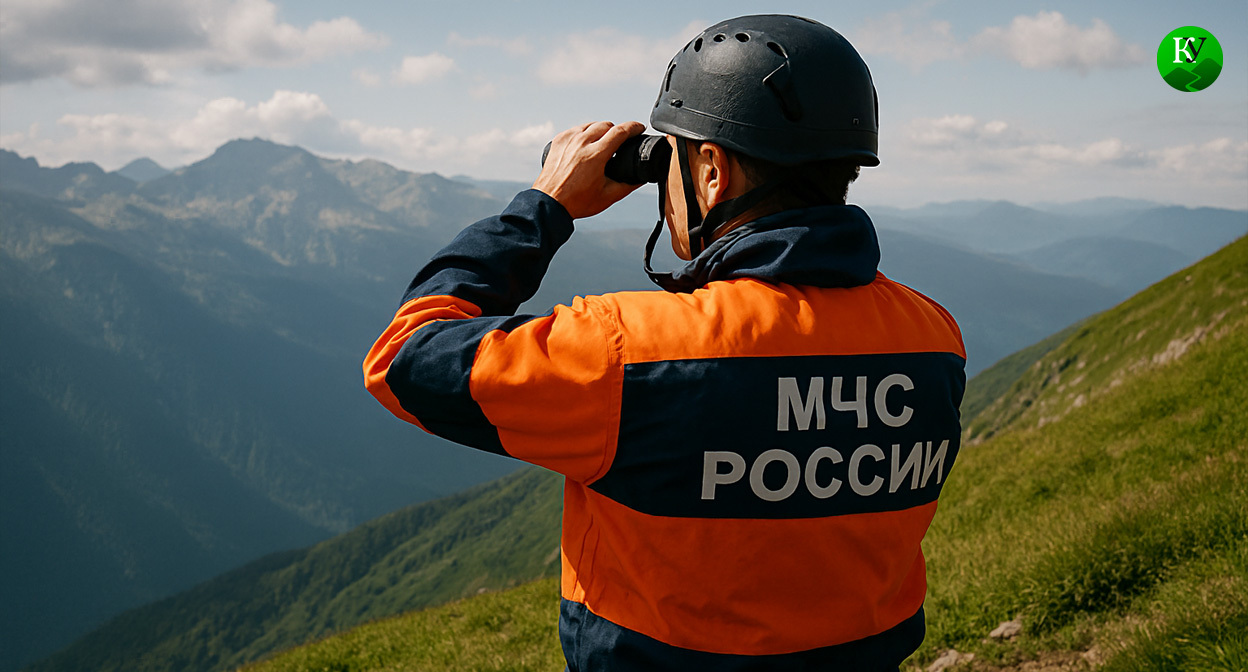 Спасатель. Иллюстрация создана "Кавказским узлом" с помощью ИИ в программе Copilot