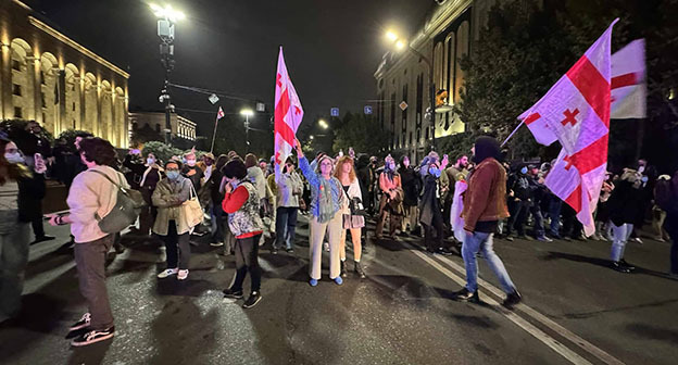 Акция протеста в Тбилиси. Октябрь 2025 года. Фото: Publika https://t.me/Tbilisi_life/42673