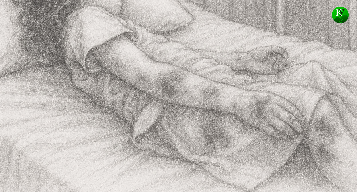 Ребенок с синяками. Иллюстрация создана «Кавказским узлом» с помощью ИИ в программе Copilot