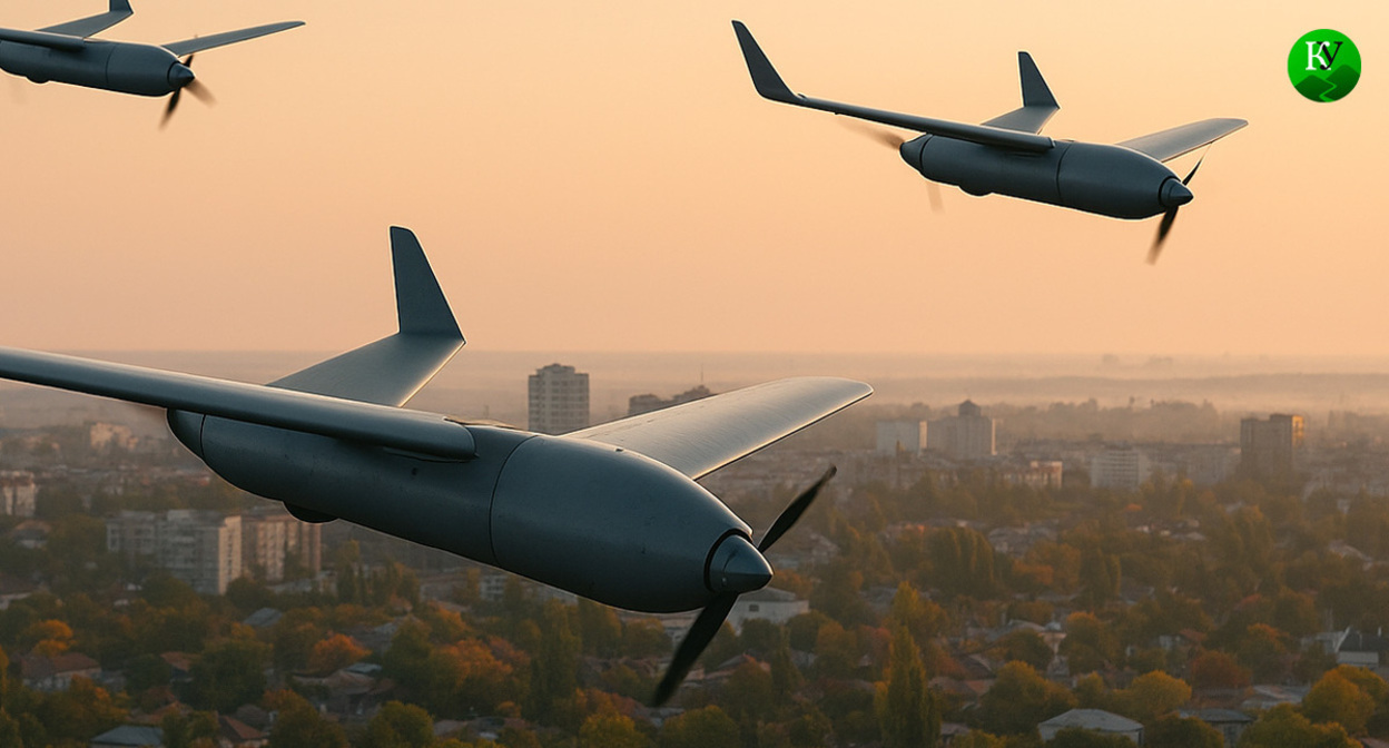 БПЛА. Иллюстрация создана "Кавказским узлом" с помощью ИИ в программе Copilot