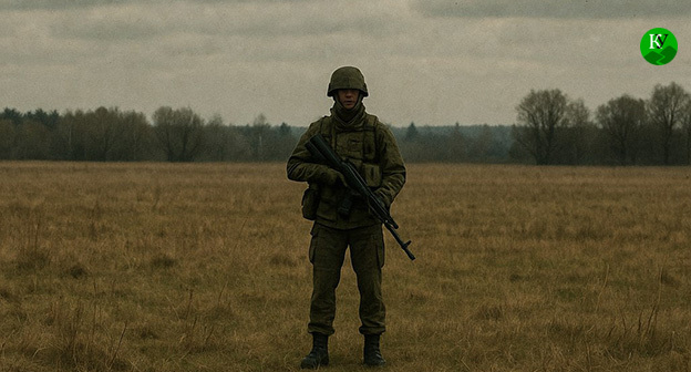 Военнослужащий. Иллюстрация "Кавказского узла" созданная при помощи ИИ в программе Copilot