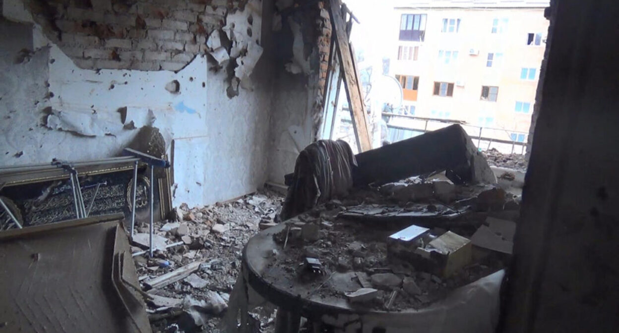 Поврежденная квартира в результате спецоперации в Карабулаке. 3 марта 2025 г. Фото: ФСБ РФ