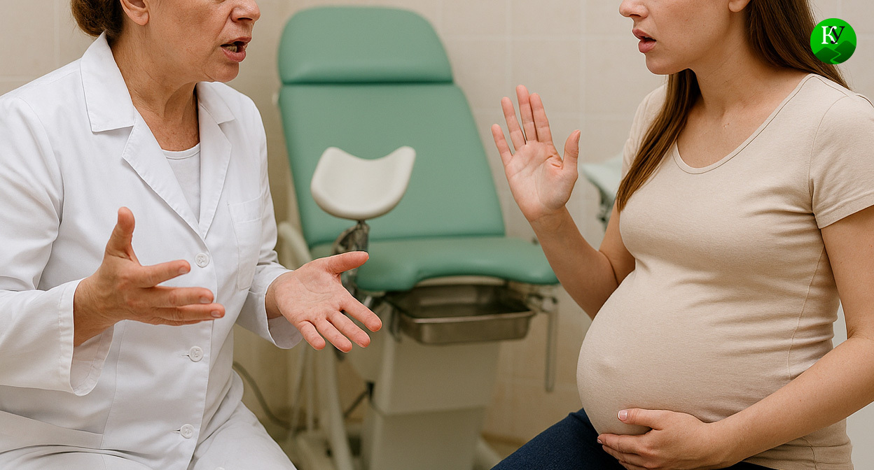 Гинеколог и пациентка. Иллюстрация создана «Кавказским узлом» с помощью ИИ в программе Copilot