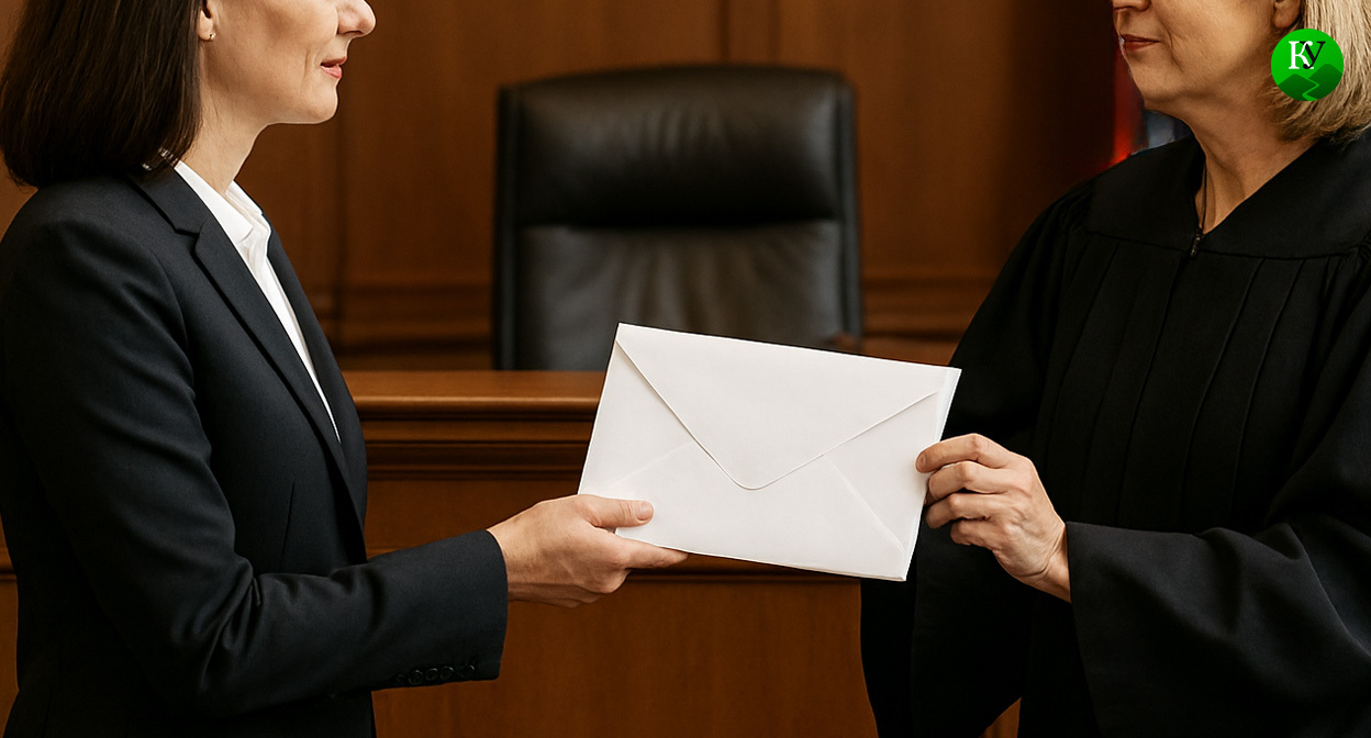 Передача взятки. Иллюстрация создана «Кавказским узлом» с помощью ИИ в программе Copilot