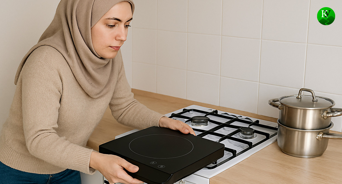 Откюбчение газа. Иллюстрация создана «Кавказским узлом» с помощью ИИ в программе Copilot