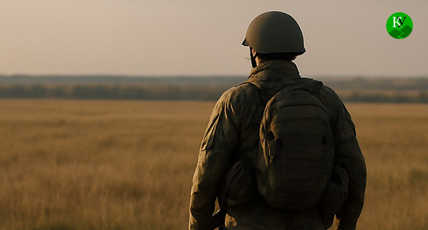 Военнослужащий. Иллюстрация "Кавказского узла" созданная ИИ при помощи программы Copilot