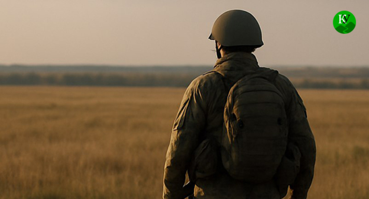 Военнослужащий. Иллюстрация "Кавказского узла" созданная ИИ при помощи программы Copilot