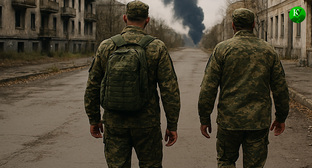 Военные на СВО. Иллюстрация создана «Кавказским узлом» с помощью ИИ в программе Copilot