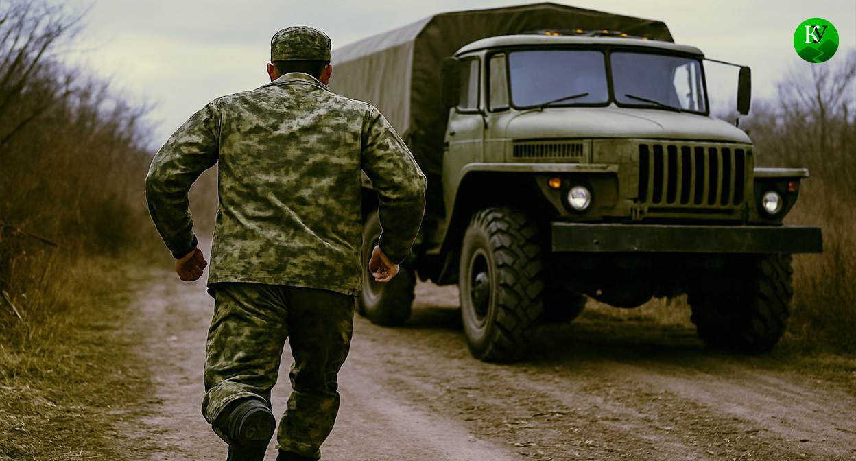 Военный на СВО. Иллюстрация создана «Кавказским узлом» с помощью ИИ в программе Copilot