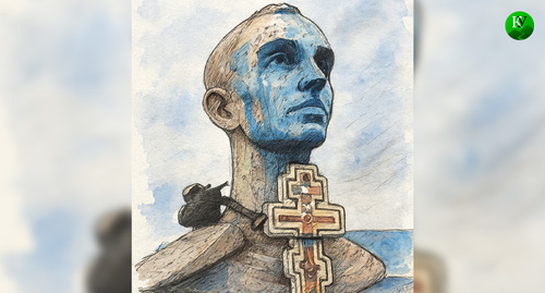 Оскверненный памятник. Иллюстрация создана «Кавказским узлом» с помощью ИИ в программе Copilot