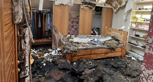 Квартира Евгении Третьяковой после атаки беспилотников. Фото: Евгении Третьяковой https://kub-inform.ru/