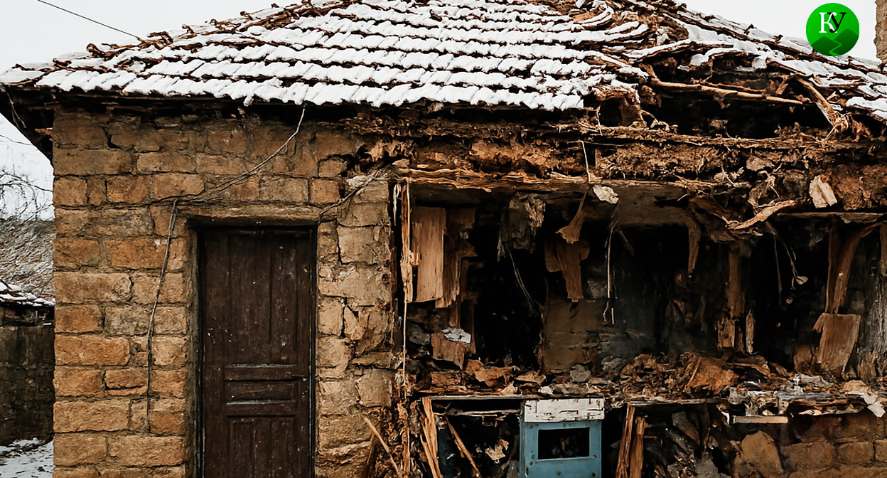 Последствия взрыва газа. Иллюстрация создана «Кавказским узлом» с помощью ИИ в программе Copilot