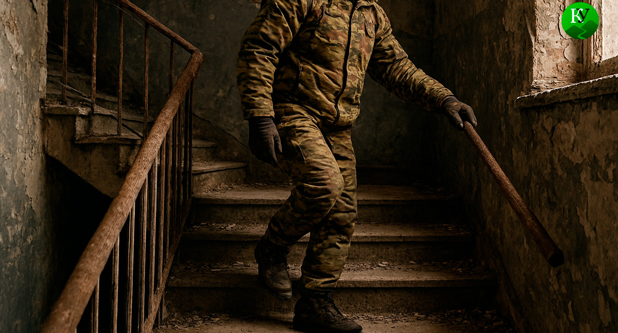 Военный на СВО. Иллюстрация создана «Кавказским узлом» с помощью ИИ в программе Copilot