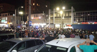 Акция протеста из-за отсутствия света. Махачкала, август 2025 г. Скриншот видео Телеграм-канал  