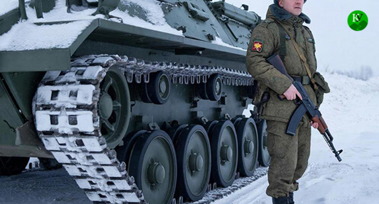 Военнослужащий. Иллюстрация создана "Кавказским узлом" при помощи ИИ в программе Copilot