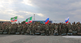 Группа бойцов в аэропорту Грозного. 22 января 2026 г. Фото: https://chechnyatoday.com/news/393098