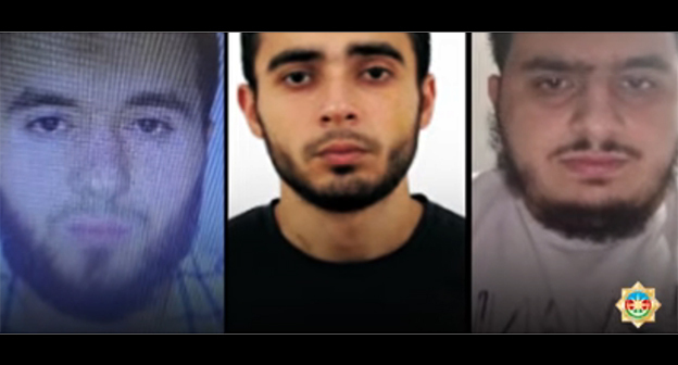 Подозреваемые граждане Азербайджана Ильгар Гулиев, 2000 года рождения, Амин Пириев, 2005 года рождения, и Эльвин Ализаде, 2005 года рождения. Скриншот видео СГБ Азербайджана https://www.youtube.com/watch?v=dVYdrNT4Fk8