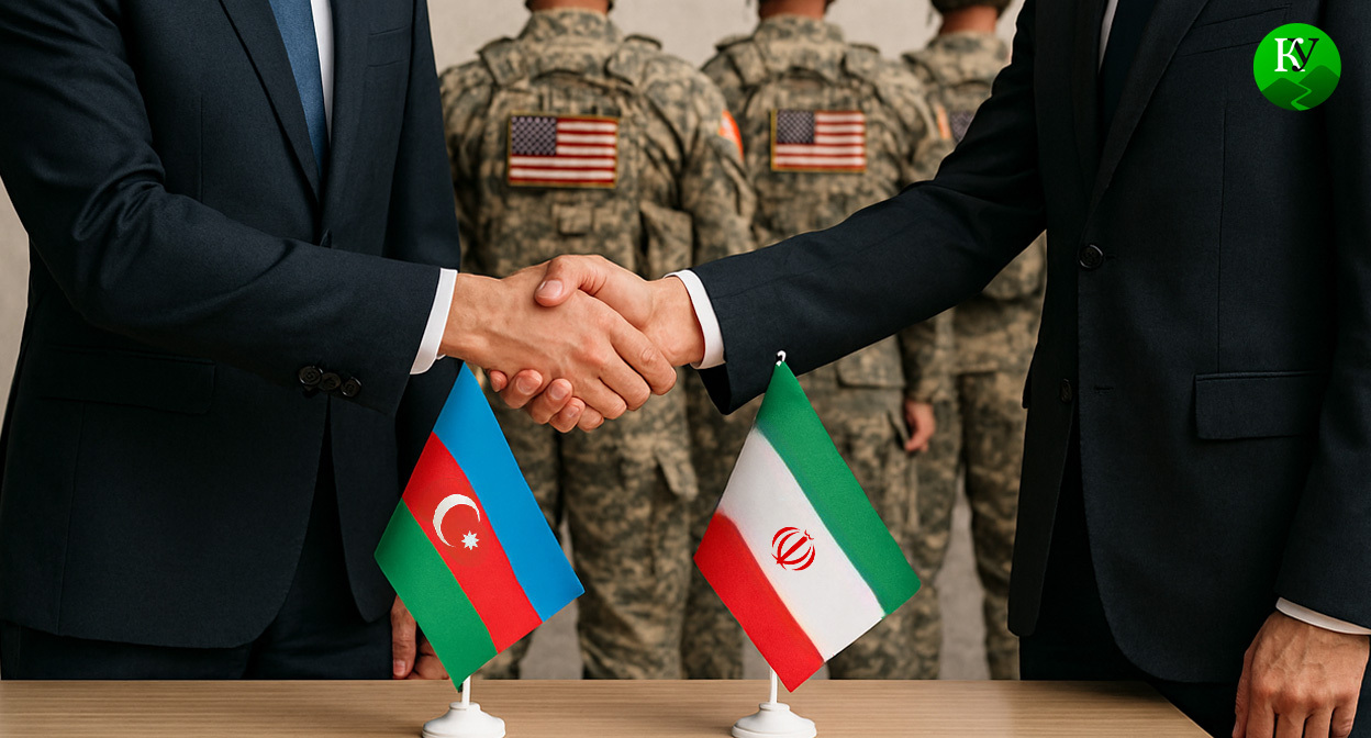 Поддержка Азербайджана Ирану. Иллюстрация создана «Кавказским узлом» с помощью ИИ в программе Copilot