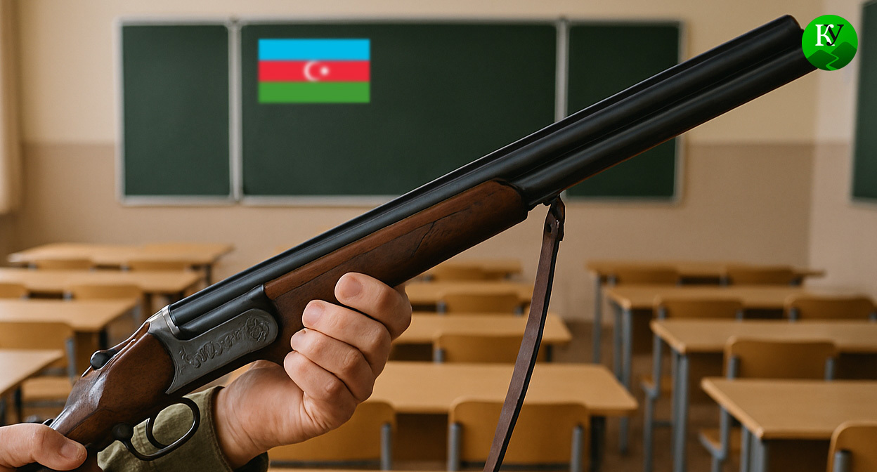 Стрельба в лицее. Иллюстрация создана «Кавказским узлом» с помощью ИИ в программе Copilot