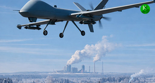 Беспилотник. Иллюстрация создана "Кавказским узлом" при помощи ИИ в программе Copilot