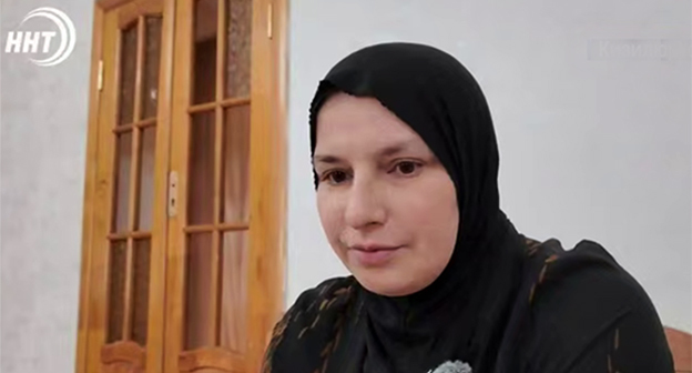 Зайнаб Мусаева, жительница села Новое Гадари. 13 февраля 2026 г. Скриншот видео https://t.me/newsnnt/11826