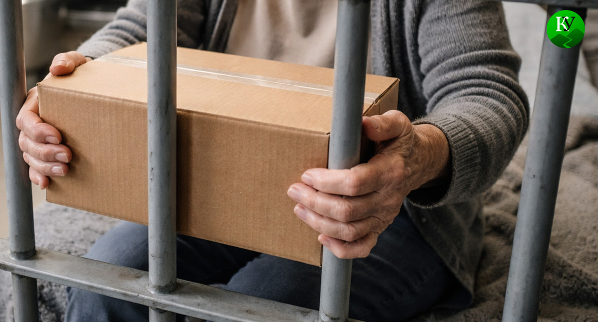 Пенсионерка принимает посылку. Иллюстрация создана «Кавказским узлом» с помощью ИИ в программе Copilot Пенсионерка принимает посылку. Иллюстрация создана «Кавказским узлом» с помощью ИИ в программе Copilot