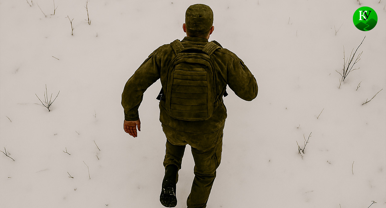 Военный на СВО. Иллюстрация создана «Кавказским узлом» с помощью ИИ в программе Copilot