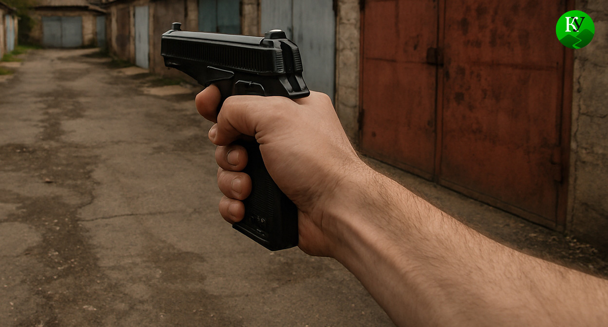 Пистолет. Иллюстрация создана «Кавказским узлом» с помощью ИИ в программе Copilot
