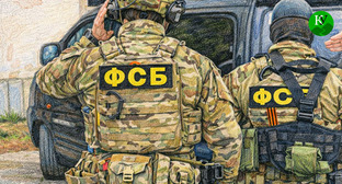 Сотрудники ФСБ. Иллюстрация создана "Кавказским узлом" при помощи ИИ в программе Copilot