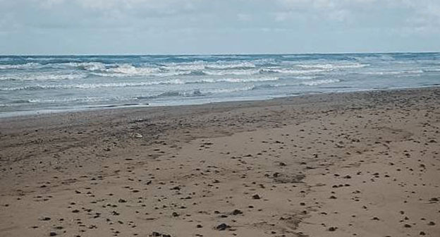 Пляж в Темрюкском районе. 20 февраля 2026 г. Фото: https://t.me/setisitolopata/2599