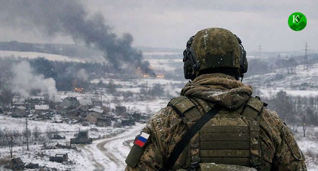 Военнослужащий. Иллюстрация создана "Кавказским узлом" при помощи ИИ в программе Copilot