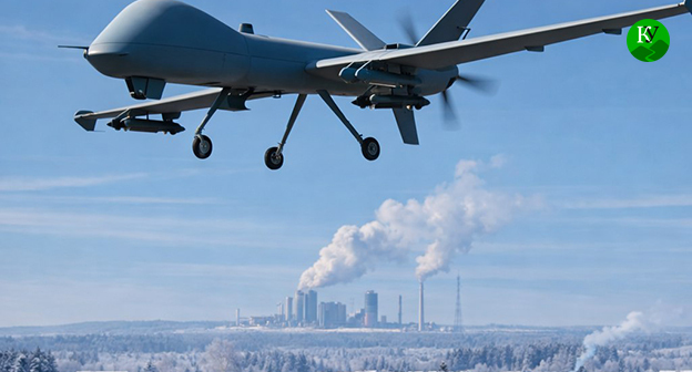 Беспилотник. Иллюстрация создана "Кавказским узлом" при помощи ИИ в программе Copilot