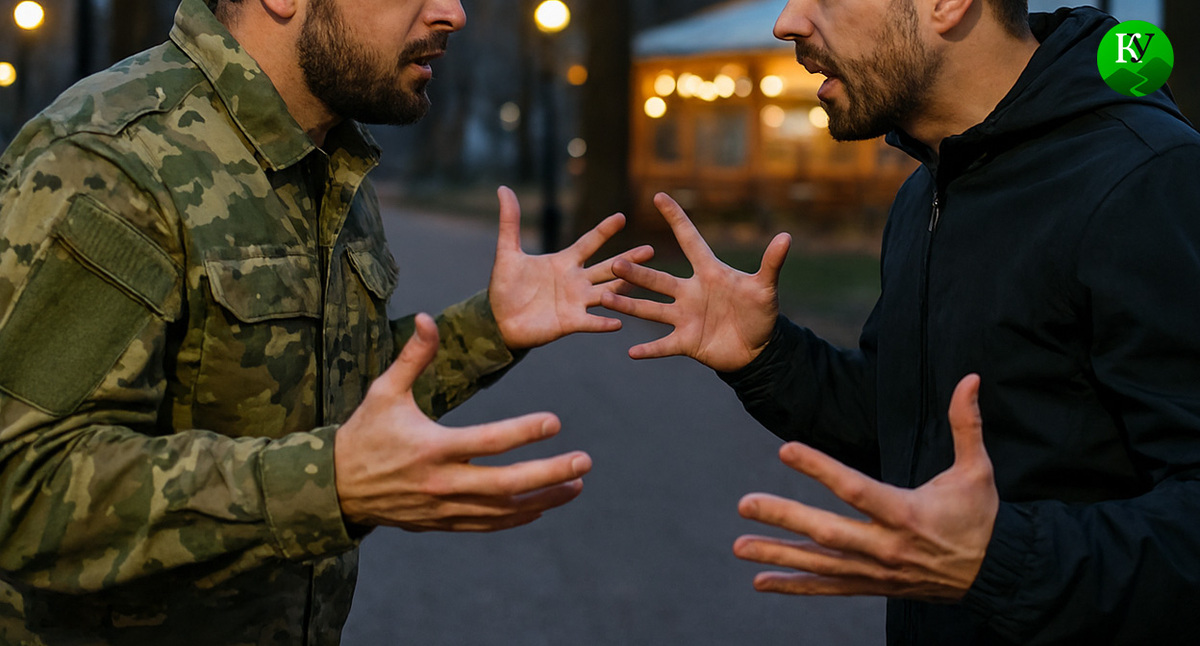 Спор двух мужчин. Иллюстрация создана «Кавказским узлом» с помощью ИИ в программе Copilot Спор двух мужчин. Иллюстрация создана «Кавказским узлом» с помощью ИИ в программе Copilot
