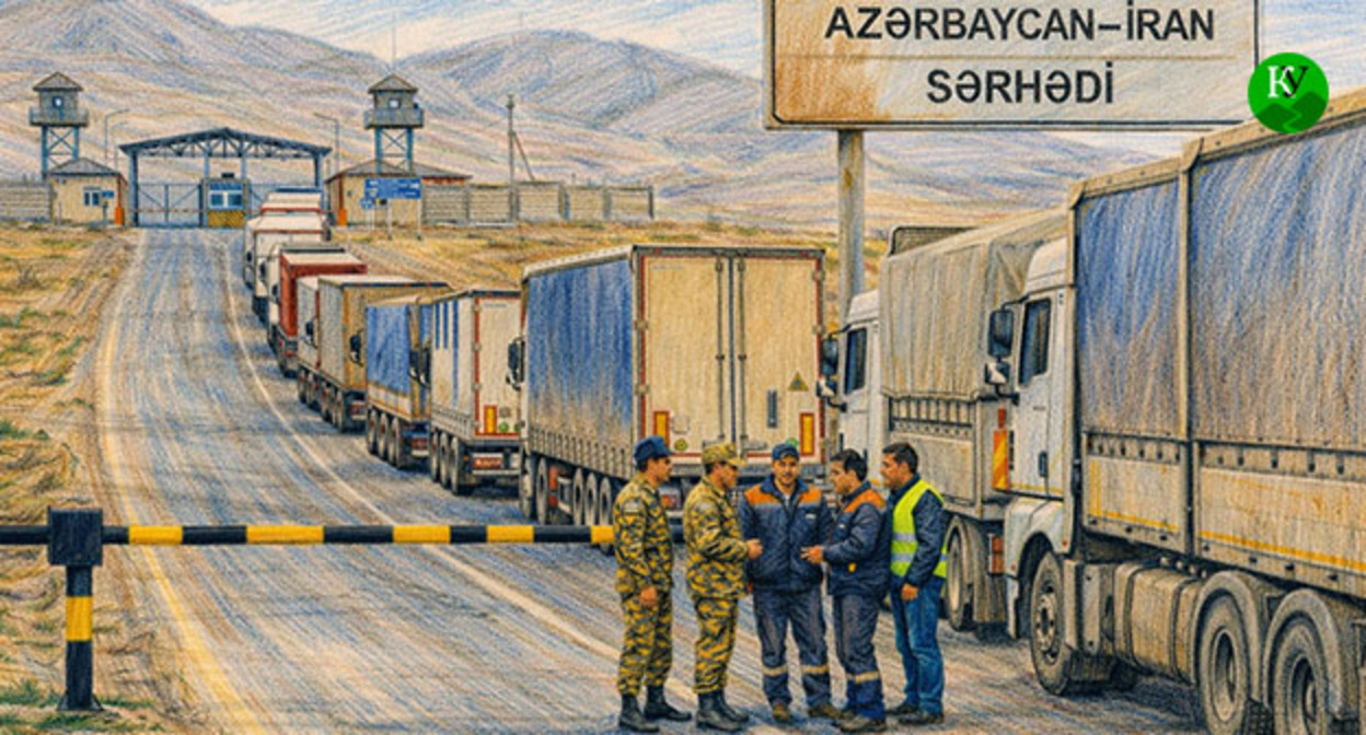 Граница Азербайджана и Ирана. Иллюстрация создана "Кавказским узлом" при помощи ИИ в программе Copilot