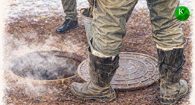 Открытый люк. Иллюстрация создана "Кавказским узлом" при помощи ИИ в программе Copilot