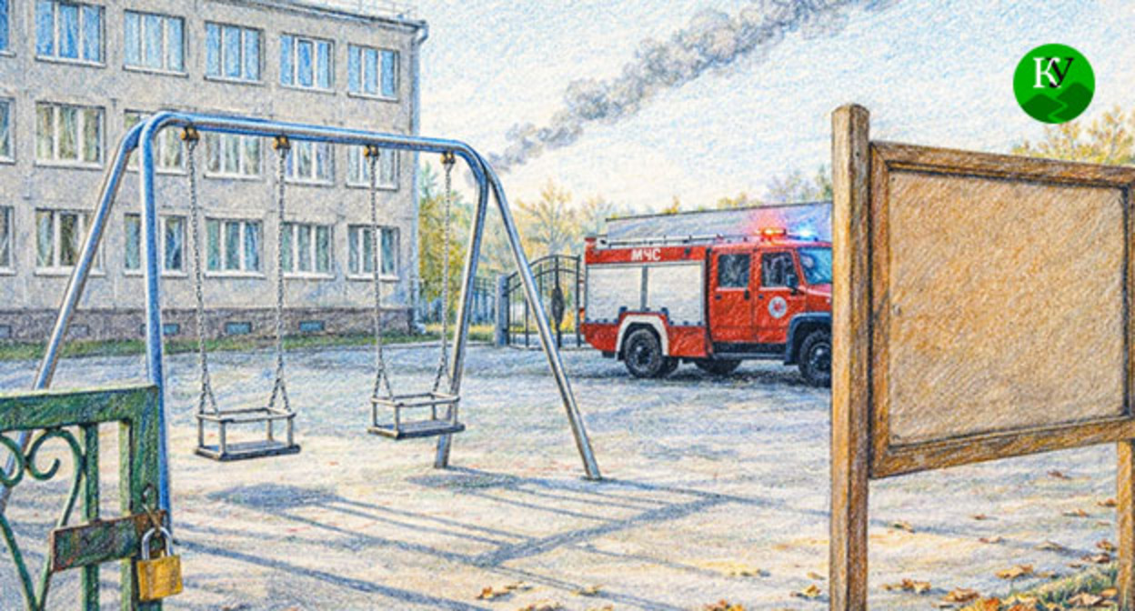 Закрытый детский сад. Иллюстрация создана "Кавказским узлом" при помощи ИИ в программе Copilot