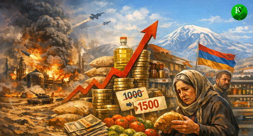 Рост цен в Армении. Иллюстрация создана «Кавказским узлом» с помощью ИИ в программе Copilot
