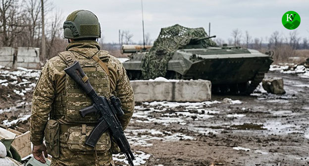 Военнослужащий. Иллюстрация создана "Кавказским узлом" при помощи ИИ в программе Copilot