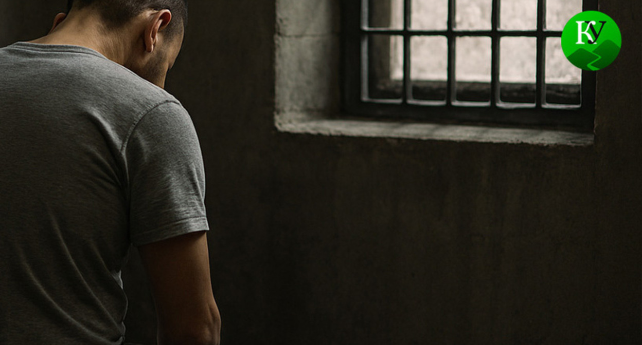 Мужчина в тюрьме. Иллюстрация создана "Кавказским узлом" при помощи ИИ в программе Copilot