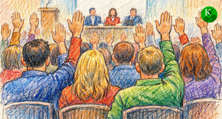 Голосование. Иллюстрация создана "Кавказским узлом" при помощи ИИ в программе Copilot