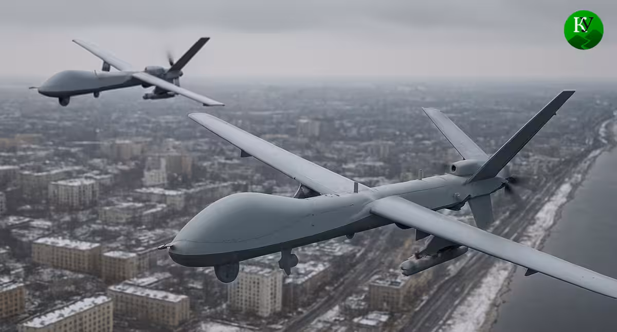 БПЛА в полете. Иллюстрация создана «Кавказским узлом» с помощью ИИ в программе Copilot БПЛА в полете. Иллюстрация создана «Кавказским узлом» с помощью ИИ в программе Copilot