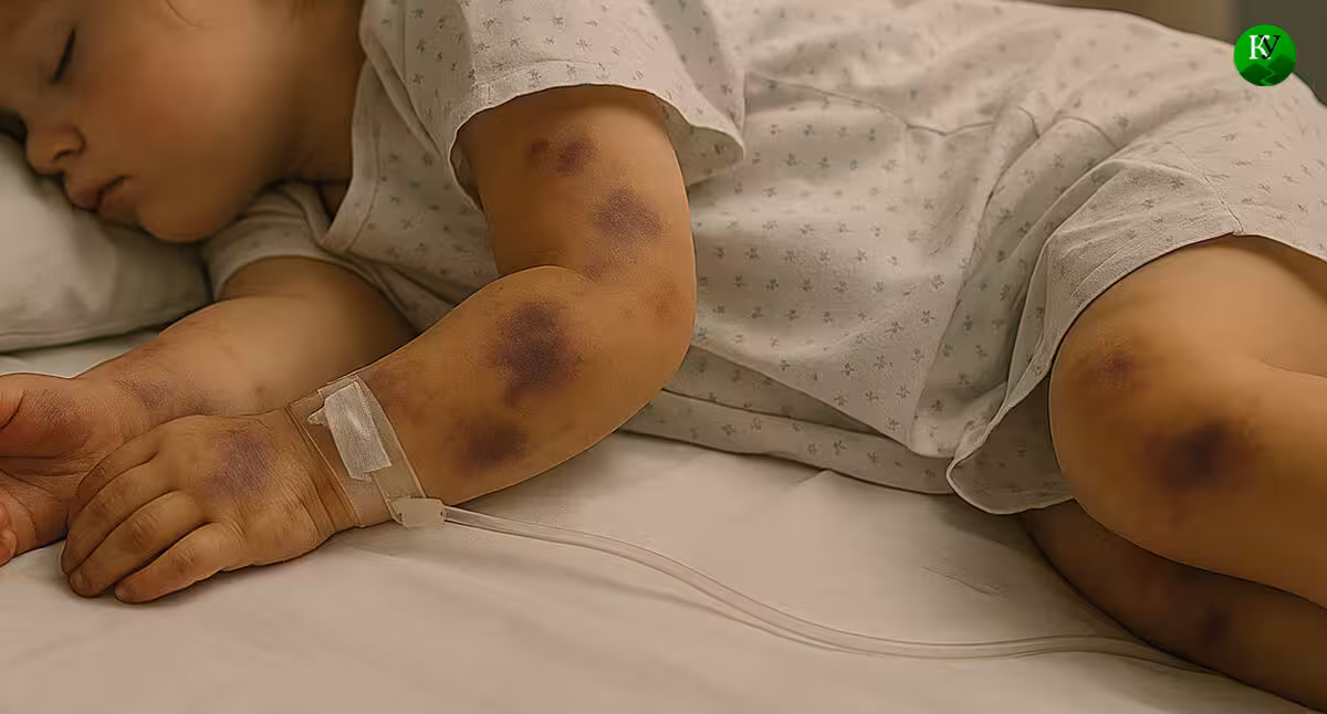 Ребёнок с синяками. Иллюстрация создана «Кавказским узлом» с помощью ИИ в программе Copilot Ребёнок с синяками. Иллюстрация создана «Кавказским узлом» с помощью ИИ в программе Copilot