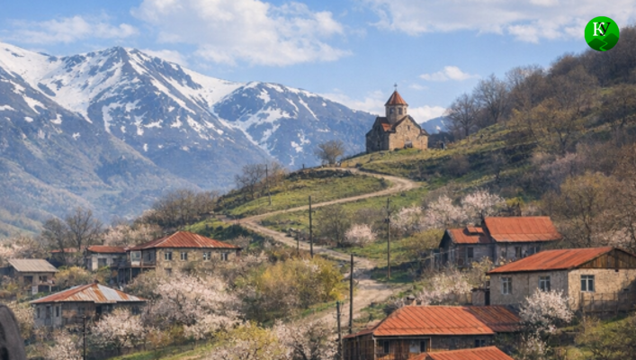 Деревня в Армении. Изображение создано "Кавказским узлом" при помощи ИИ в программе Copilot. Деревня в Армении. Изображение создано "Кавказским узлом" при помощи ИИ в программе Copilot.