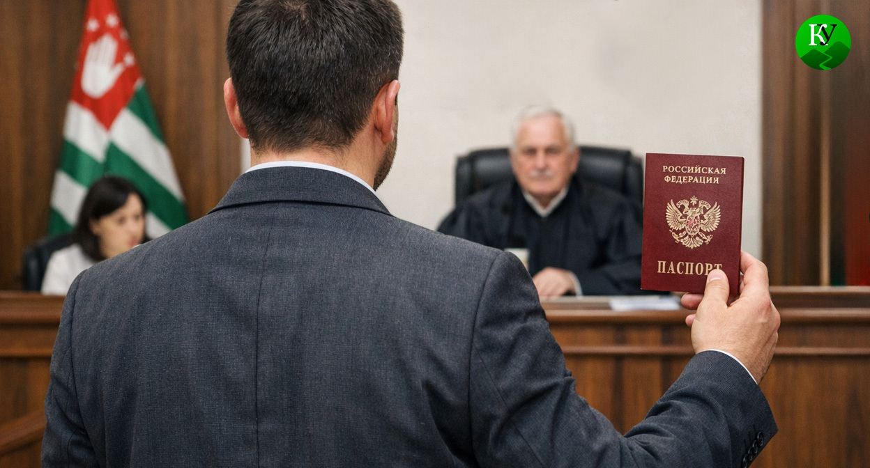 Суд в Абхазии. Иллюстрация создана «Кавказским узлом» с помощью ИИ в программе Copilot