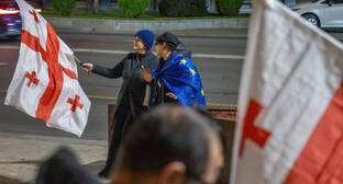 Активисты на проспекте Руставели, 23 апреля 2026 года. Фото: Nino Kikvadze / Publika