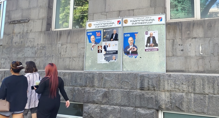 Предвыборная агитация в Ереване. 5 мая 2026 года. Фото Алвард Григорян для "Кавказского узла".