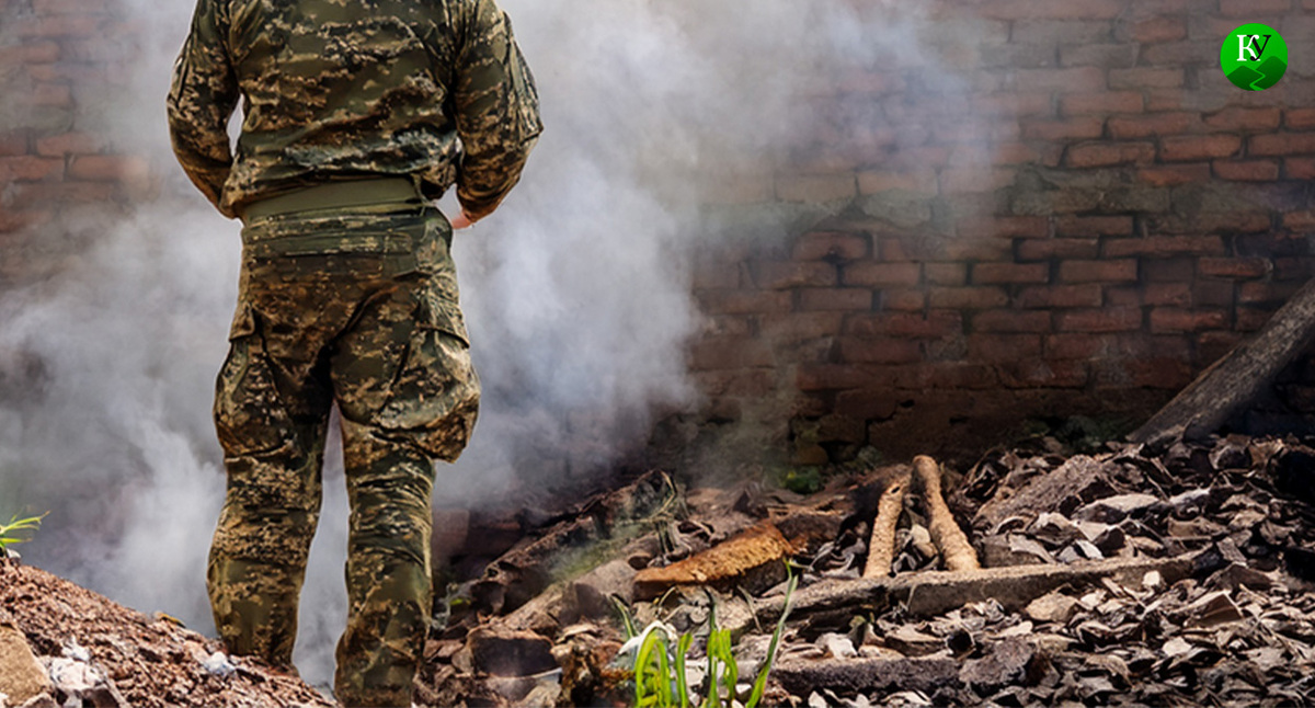 Военный на СВО. Иллюстрация создана «Кавказским узлом» с помощью ИИ в программе Copilot